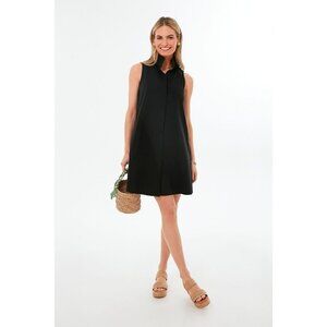 Tuckernuck Women's Black Sleeveless Stretch Charlie Shirt Dress sz XS NEW Mini